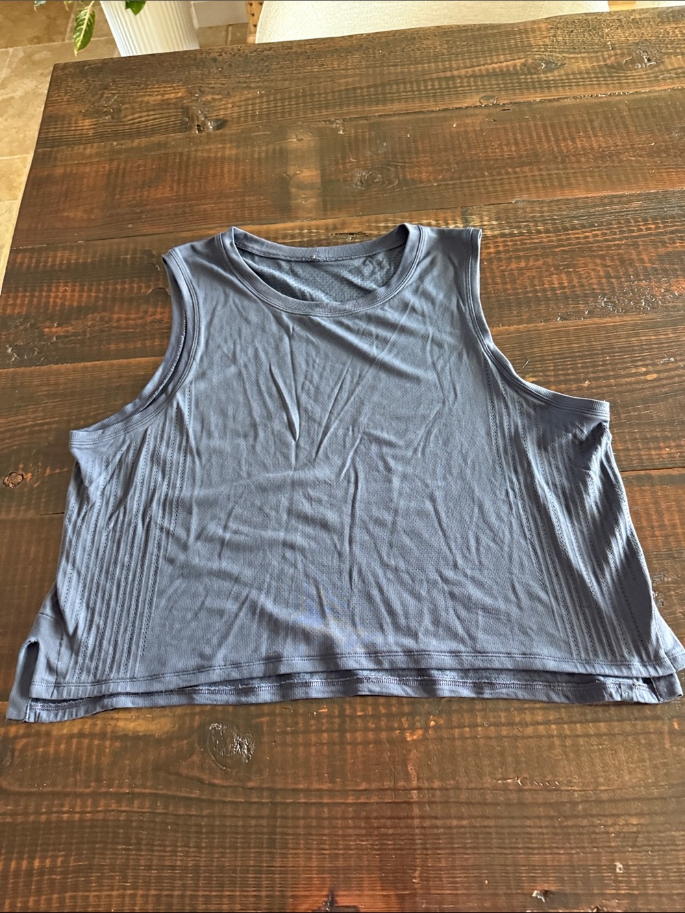 lululemon athletica Navy Sleeveless Cropped Tank
